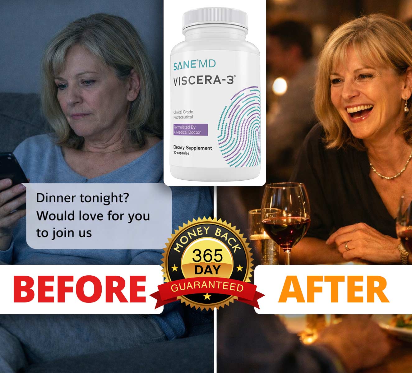 SANE MD Viscera-3 Three bottles