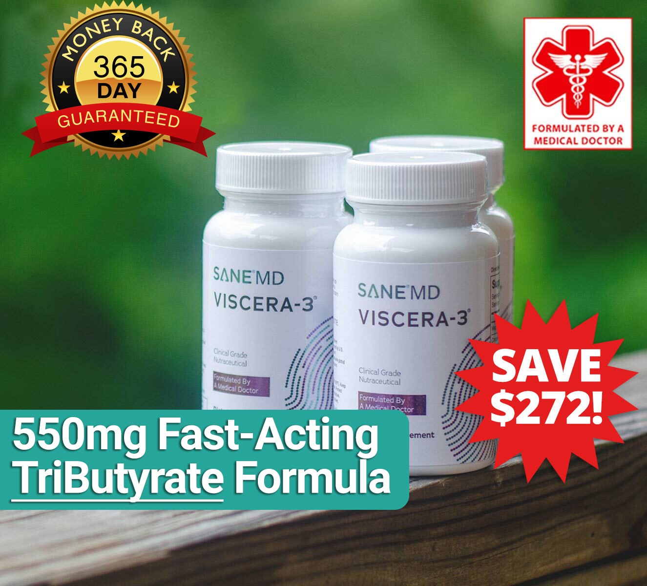 SANE MD Viscera-3 Three bottles