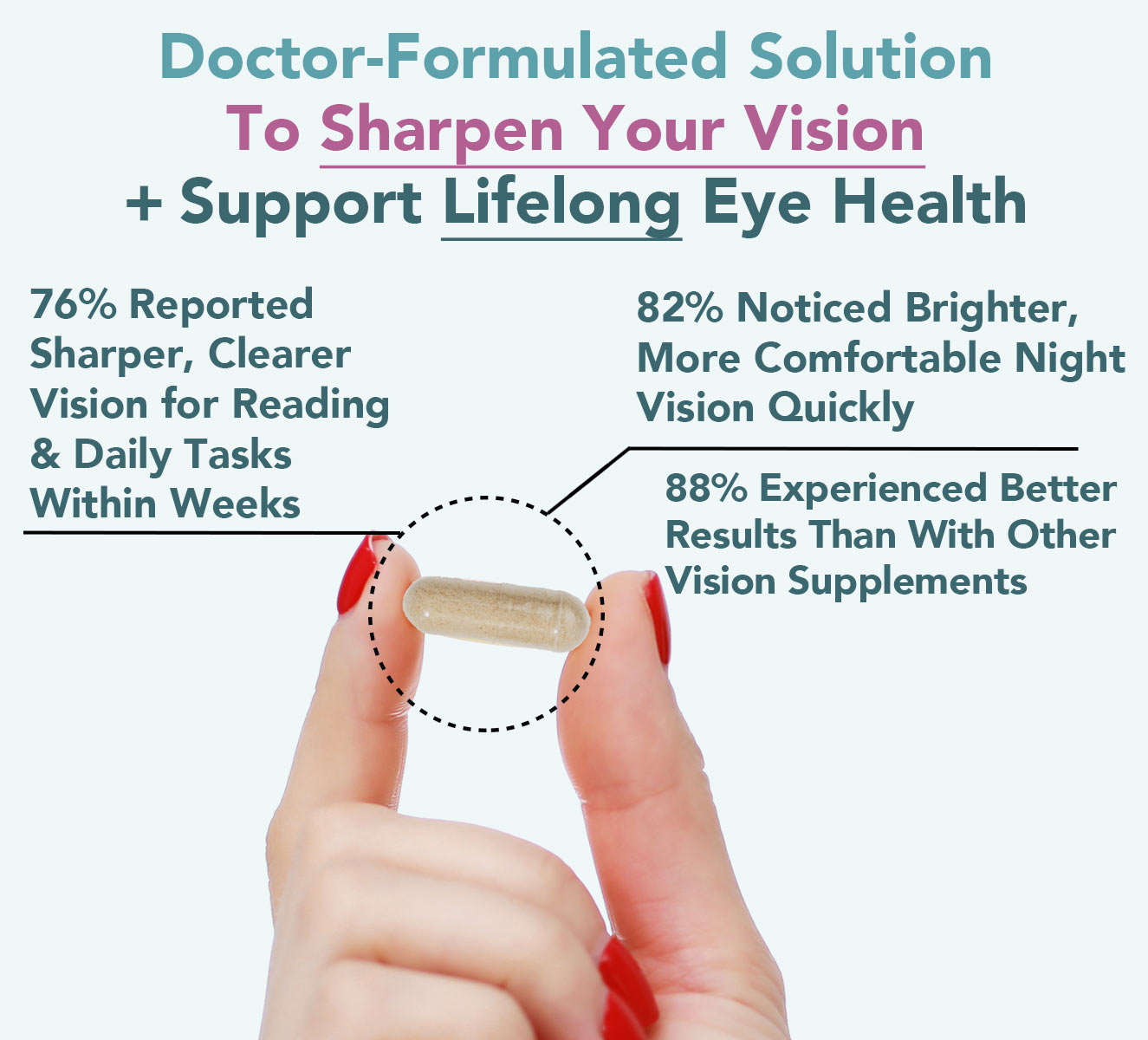 Vitaae held in fingers