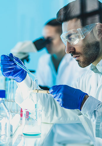 doctor doing clinical test