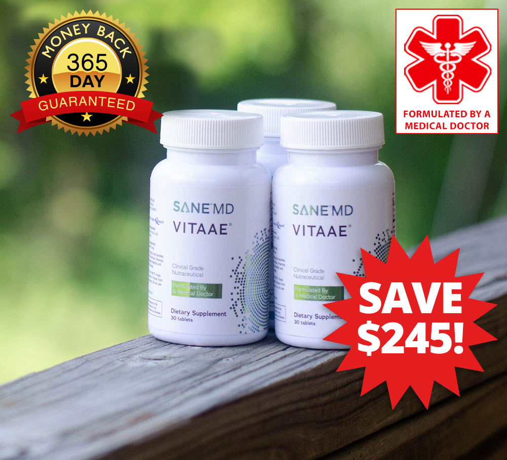 SANE MD VITAAE Three bottles