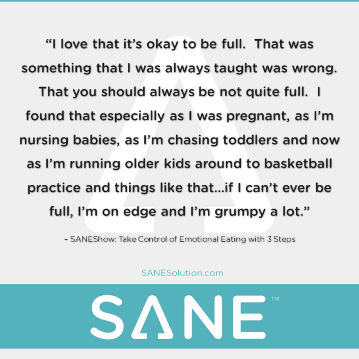 Starvation Is NOT Healthy. Stop counting calories & go #SANE w/me at http://SANESolution.com