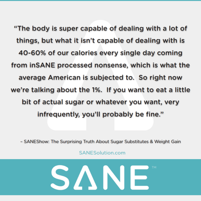 Starvation Is NOT Healthy. Stop counting calories & go #SANE w/me at http://SANESolution.com