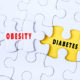 An image of a jigsaw puzzle with a piece pulled out reading obesity to be fitted over the missing area reading diabetes.