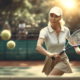 An image of a woman playing tennis to help her fat-loss diet.
