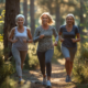 An image of women briskly walking to maintain a healthy weight.