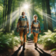 An image of a man and woman hiking.