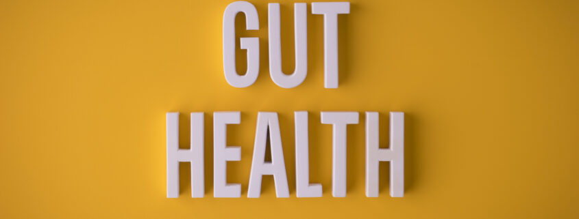 An image of a sign that reads "gut health."